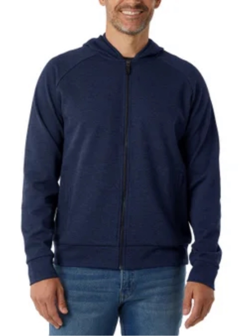 32 Degrees Mens Full Zip Blue Hoodie